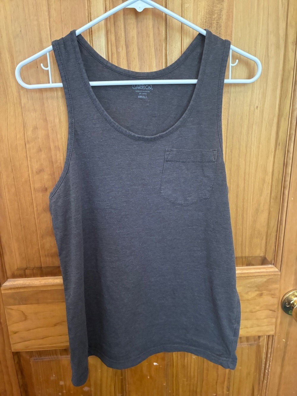 Carbon Grey Women’s Crewneck Pocket Tank Top Size Small - Picture 3 of 9